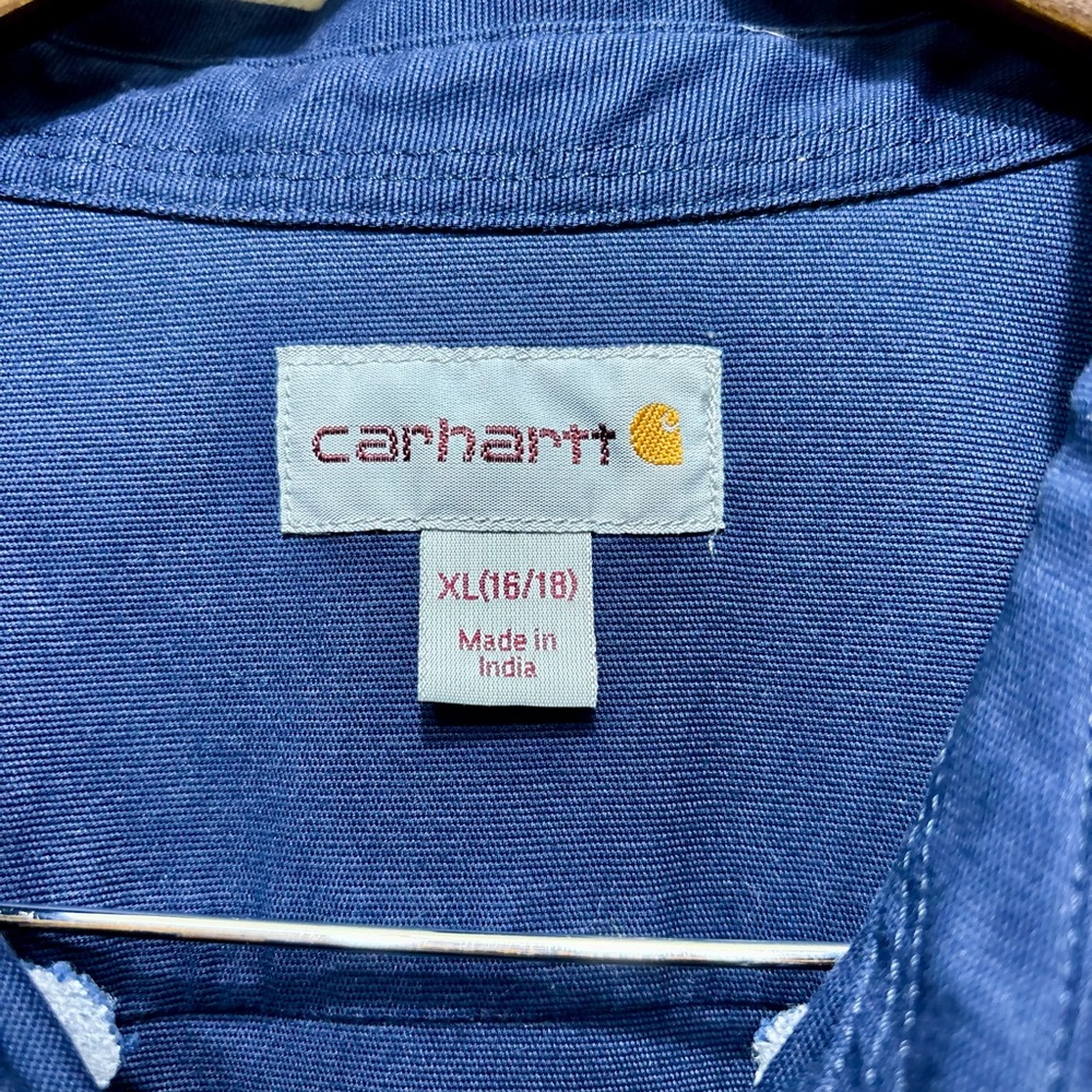 Carhartt Rugged Professional Series Relaxed Fit Work Shirt Blue Women’s XL - Picture 6 of 8